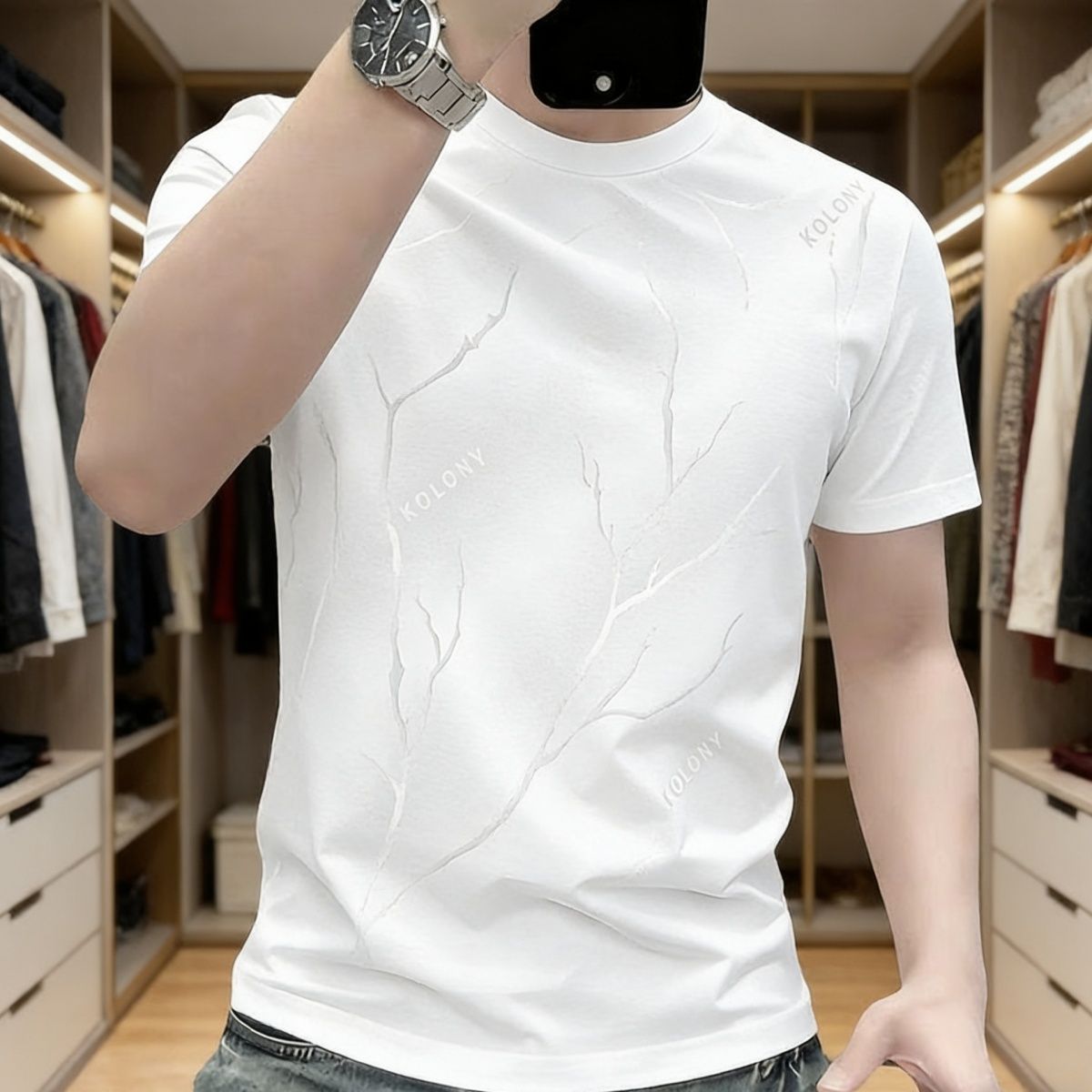 Men's Ice Silk Short Sleeve T-Shirt