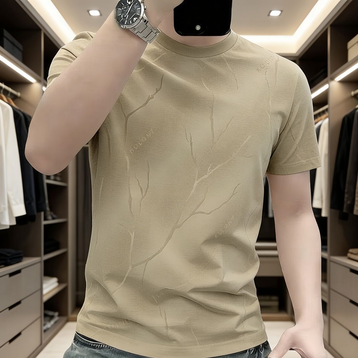 Men's Ice Silk Short Sleeve T-Shirt